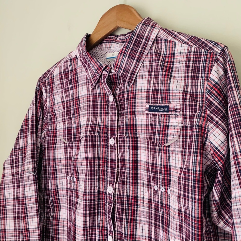 Columbia PFG Long Sleeve Plaid Shirt Size XL